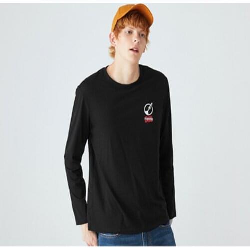 SEMIR Men Long Sleeve T-shirt 2020 Autumn New Cotton Clothes Mens Personality Printing Round Neck T Shirt Students