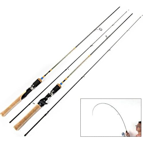 2020 New Fast Ultralight 1.8M 1.68M 1.98m UL Spinning Rod Carbon Lure Wt 2-8g Fishing Rod Spinning Carp Fishing Rods