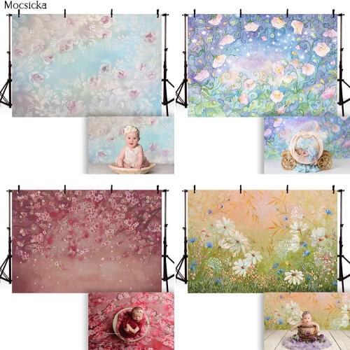 Oil painting floral photography backdrop newborn baby portrait flowers photocall background for photo studio abstract art photo