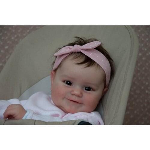 Realistic Baby Toddler Reborns Doll 20 inch Eye Opened Smiling Baby Toy Lifelike Newborn Dolls Infant Gift with Clothes for