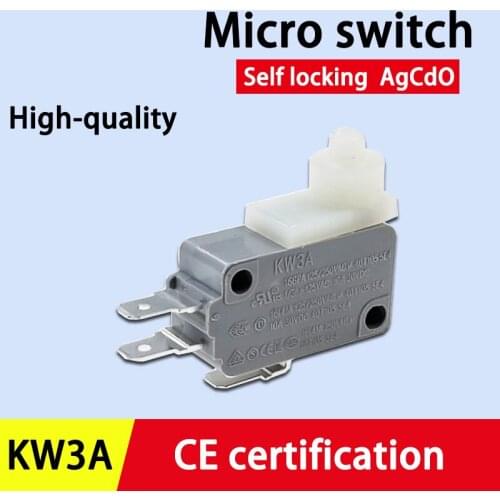 KW3A Microwave Oven Door Micro Switch 125V/250V 16A Normally Open Switch V-16-1C25 Self locking type Lock up switch V-15-1C25