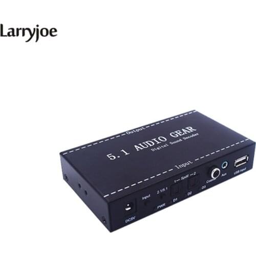 Larryjoe 5.1 Audio Gear Sound Decoder Digital Audio Converter Gear Surround Sound Rush Decoder For DVD Player