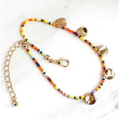 Fashion Disc Beads Anklets for Women Beach Anklet Leg Bracelet Handmade Bohemian Foot Chain Boho Jewelry Sandals Gift