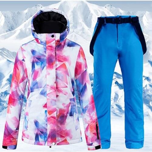 New Women Waterproof Ski Suits Snowboard Jacket Winter Snow Wear Skiing Jacket Snowboarding Clothing Mountain Coat Pants Set