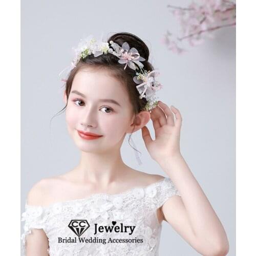 CC Flower Headbands Wedding Hair Accessories for Women Bridal Headdress Engagement Jewelry Romantic Childrens Headpiece su090