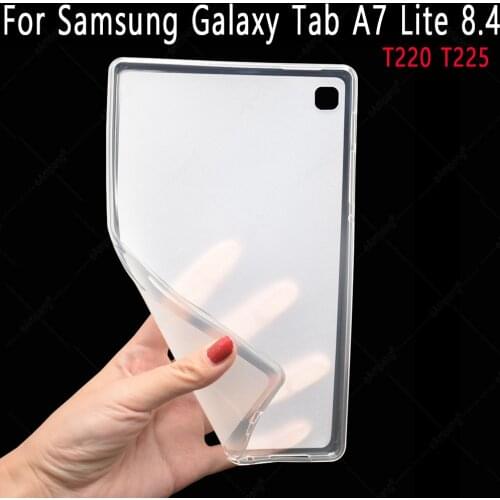 TPU Transparent Case For Samsung Galaxy Tab A7 Lite 8.4 T220 T225 Tablet Soft Silicon Clear Back Cover Coque Funda