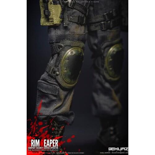 For Sale 1/6th EKUAZ STUDIO EKS05 Grim Reaper Black Knee Pads Model Can Suit Mostly 12inch Doll Soldier Collection