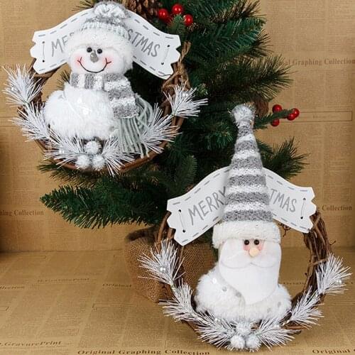 Christmas Angel Wreath Cute Angel Vine Ring Pendant Door Window Hanging Ornament High Quality Home Party Decoration