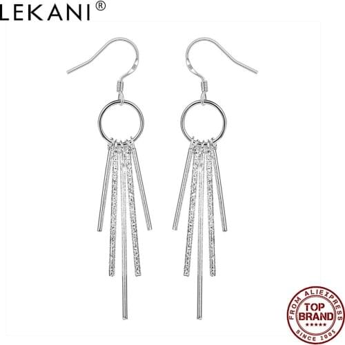 LEKANI Five -Pillar Simple Geometric Shape Earrings Creative Design Vintage Fashion Jewelry For Women Teen Girl Earring Hot Sell