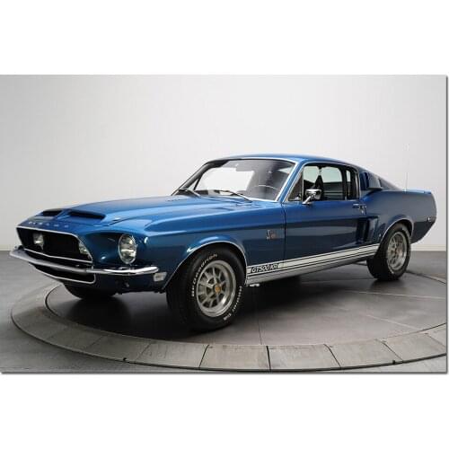 Modern Canvas Painting Ford Mustang Shelby GT500 KR Muscle Car Photo Wall Art Posters and Prints Wall Picture for Home Decor