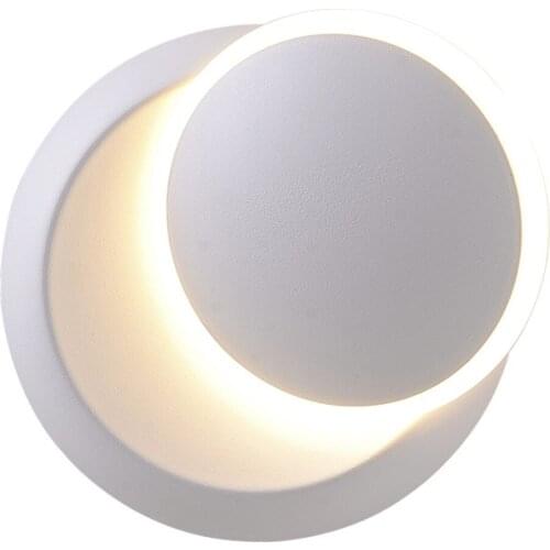 Modern LED Warm Lights Lighting Bedside Bedroom Living Room LED Sconce Light Aisle Round Wall Lamp Fixture