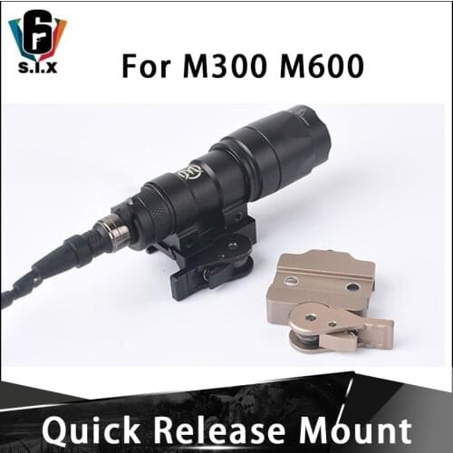 Tactical Softair Surefir Scout Light M300 M600 Light ADM Quick Release Mount Tactical Hunting Wapens M300V M600VFlashlight Mount