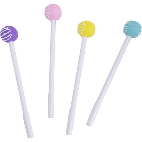 Creative Cartoon Ball Lollipop Pen Black 0.5mm Students Pen Stationery Wholesale