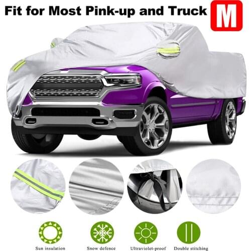 Universal Full Car Covers Snow Ice Dust Wind Sunshade Cover Foldable Light Silver Size M/L Car Outdoor Protector Cover for Ford