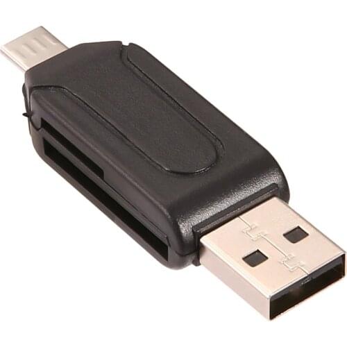 ABS 55 x 16 x 10mm (L x W x H) Universal Card Reader Mobile phone PC card reader Micro USB OTG Card Reader flash memory