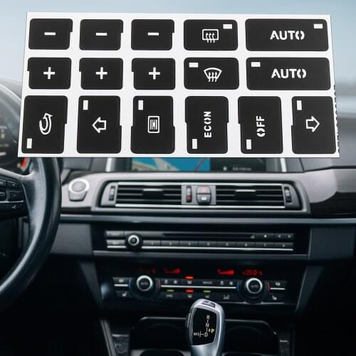 Uxcell Car AC Dash Button Decal Stickers AC Panel Decals 16 Button for Audi A4 2000-2008
