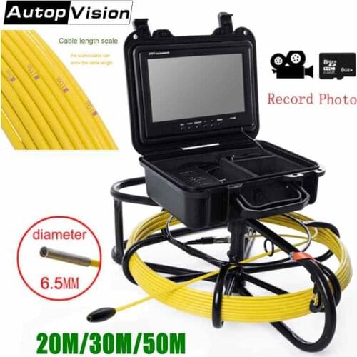 WP9600C 20M 30M 50M Fiber Glass Snake Video Endoscope Camera Pipe Drain Sewer Well Wall Underwater Inspection Camera System
