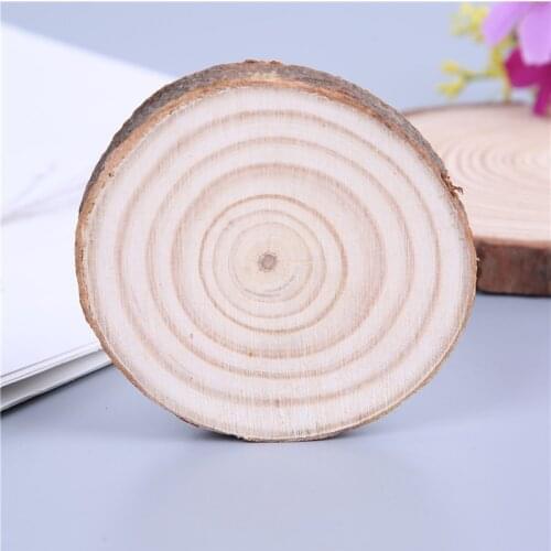 1 Piece 18-20cm Unfinished Natural Pine Round Slices Unfinished Wood Slices DIY Crafts Wedding Party Painting Decoration