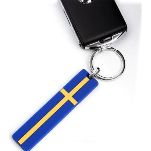 1 Piece Key Chain Ring For VOLVO XC90 XC60 XC40 S90 S80 S60 V70 V60 V50 V40 S40 C30 Sweden Flag Key Chain