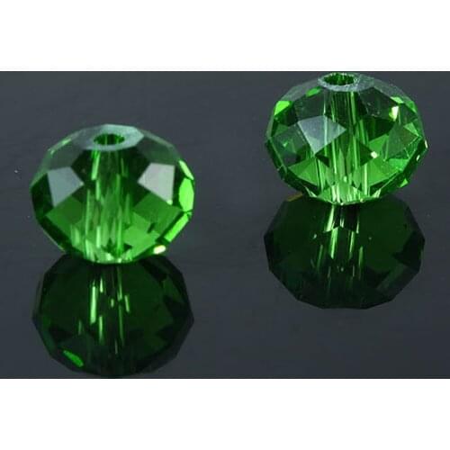 100PCS 8MM Austria Crystal Bead Rondelle Loose Faceted Glass Beads Spacers Beads for Bracelet Jewelry Making