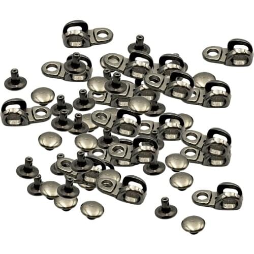 20Sets Boot Lace Hooks Lace Fittings with Rivets Repair/Camp/Hiking/Climbing