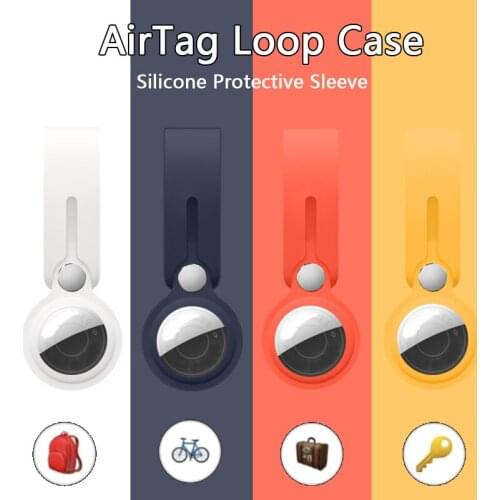 2021 For Apple Airtag Case Silicone Protective Sleeve Cover Keychain Airtags-tracker 1PC Silicone Case For Airtags Accessories