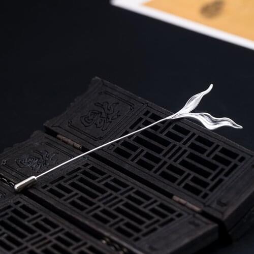 2021 New Simple Design Seagrass Brooch Mens And Womens 925 Silver Personality Fashion Leaf Brooch Clothing Accessories