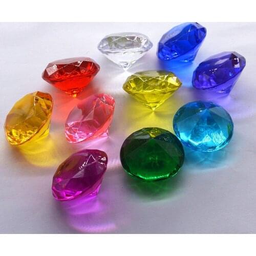 40mm Big Large Glass Crystal Clear Diamond Romantic Proposal Wedding Party Home Decor Jewelry Ornaments Gifts DIY Centerpiece