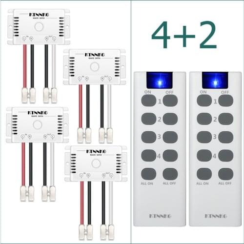 433Mhz 110V 220V 1Gang 4Gang is on by default, and off by default. The remote control is equipped with a wall mount bracket