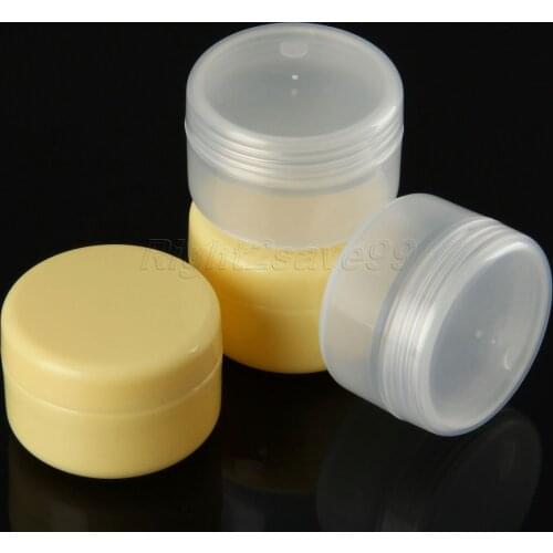 High Quality 5pcs 20ml PP cream Jar boxes 20g Empty Plastic Cosmetic Container Small Sample Makeup Sub-bottling With Screw Caps