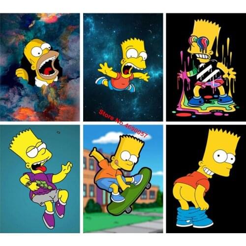 5D Diy Full Square/Round Diamond Painting Cross Stitch "Cartoon Bart" Mosaic Rhinestone Embroidery Home Decorative Gifts