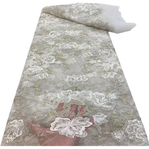 African French Tulle Lace Fabrics High Quality 2021 Sequence Nigerian Sequins Lace Fabrics For Women Dress r66-618