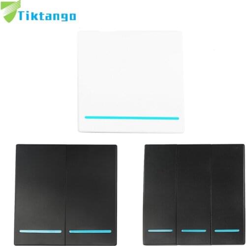 Tiktango 1/2/3 Gang RF 433Mhz Smart home Push Wireless Switch Light Remote Control Wall Button Ceiling Lamp On Off ASK Ev1257