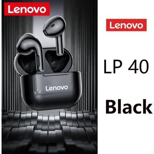Wireless Earphone Lenovo LP40 TWS Earphones Bluetooth-compatible Headset 5.0 Stereo Bass Touch Control life Lightweight Earbuds