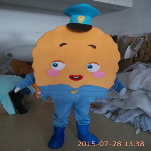 Biscuit Cookies Cooky Butterie Mascot Costume Fursuit Adult Cartoon Character Someone Inside Cartoon Props