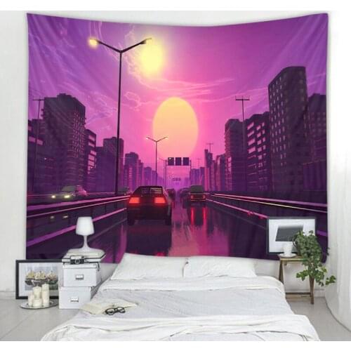 City Night Scene Printed Large Wall Tapestry Cheap Hippie Wall Hanging Bohemian Wall Tapestries Mandala Wall Art Decor