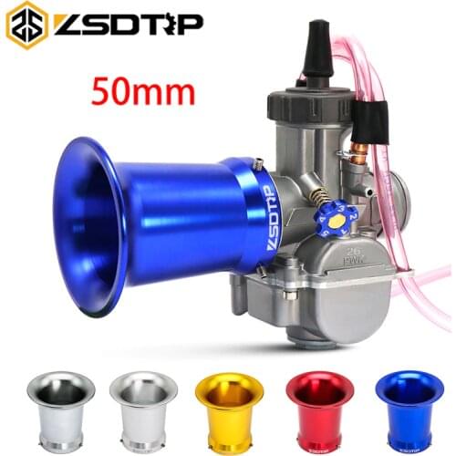 ZSDTRP Modified Motorcycle 50mm Carburetor air filter Cup Collecting Cup Horn Intake Cup For PE 28 30mm PWK 21 24 26mm