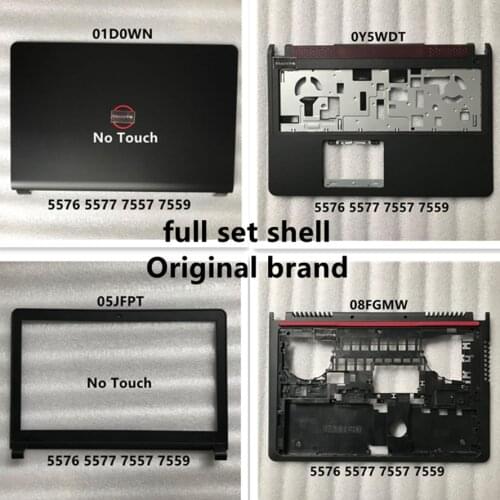 New For DELL inspiron 15 5577 7559 5576 7557 Laptop case hinge LCD back cover bezel upper top cover bottom lower shell