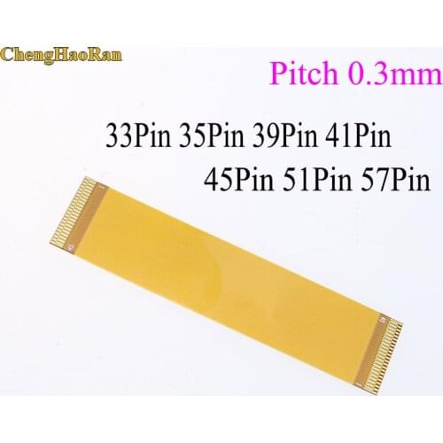 ChengHaoRan 1pcs Forward Direction 33/35/39/41/45 Pin FFC FPC Flexible Flat Cable Pitch 0.3mm Same Direction length 20mm-200mm
