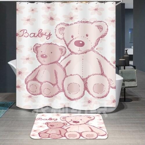 Digital 3D Printing Europe Bath Curtain Polyester Waterproof Individuality Bathroom Partition Curtain Bathroom Shower Curtain