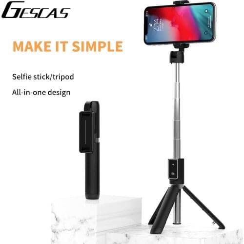 GESCAS Telephone Rack Wireless Bluetooth Remote Control Bracket Selfie Stick Desktop Tripod Live Portable Folding Selfie Stick