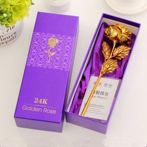 24K Golden Rose Handmade Flower Artificial Rose Decor Flowers Home Decor Gift for Wife Valentines Day Thanksgiving Day Mothers