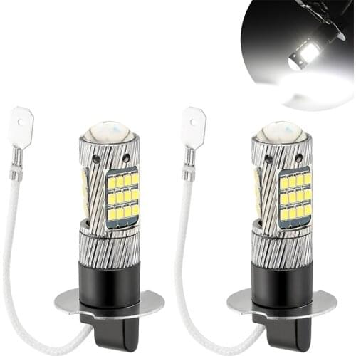2 Pcs H1 H3 Super Bright H4 H7 9005 Front Rear Fog Lights Bulbs 42SMD LED White Head Lamp Canbus No Error Auto Driving Bulbs