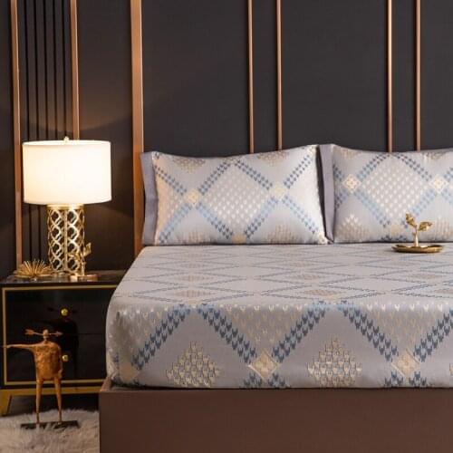 Summer Bedspreads for bed Luxury jacquard Linens elastic fitted Sheet Bed linen cool Bedspread on the bed plaid covers for home