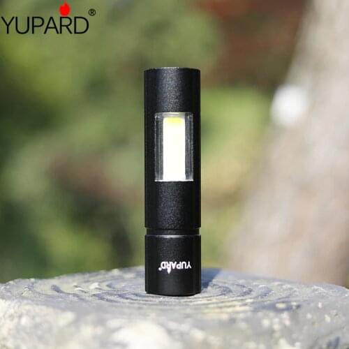 Mini XPE glare aluminum small flashlight emergency lighting multifunctional flashlight outdoor USB charging COB LED flashlight