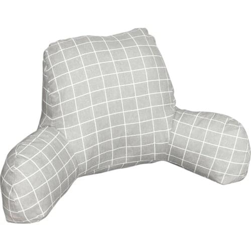 Multifunctional Soft Reading Pillow Comfortable Armrest Bed Rest Pillow Washable Wedge With Arms Polyester For Office Home