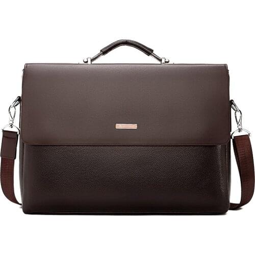 Fashion Mens Briefcase Business Portfolio Mens bag Messenger Bag male Shoulder Bag leather bag luxury bag laptop bag
