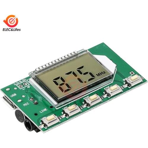 FM Transmitter Module DSP PLL 87-108MHZ LCD Display FM Radio Wireless Stereo Microphone Transmitter/Receiver Module
