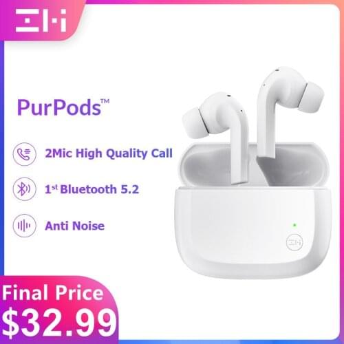ZMI PurPods True Wireless Earphones Worlds 1st Bluetooth 5.2 2Mic Anti Noise Waterproof In Ear Sports Headphones