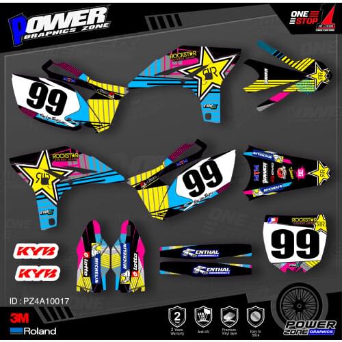 PowerZone Custom Team Graphics Backgrounds Decals 3M Stickers Kit For YAMAHA 2010-2013 YZF250 017